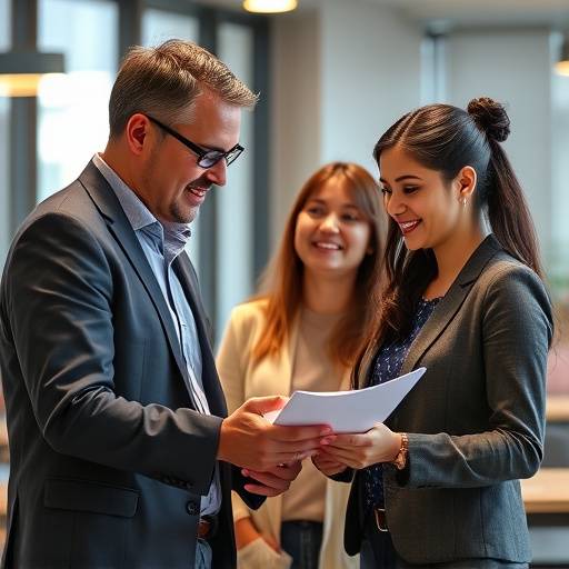 Un mentore che guida e supporta un giovane professionista