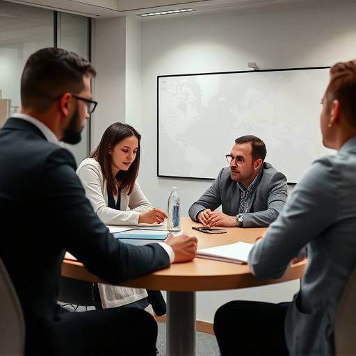 Un professionista che guida un team in una sessione di brainstorming