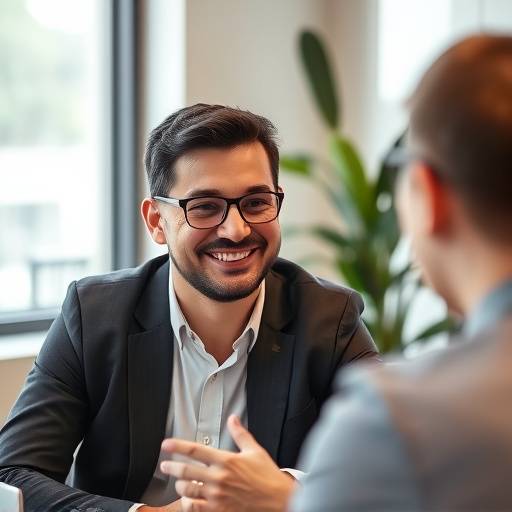 Una professionista che sorride durante una sessione di coaching individuale